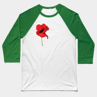 Red Poppy Baseball T-Shirt